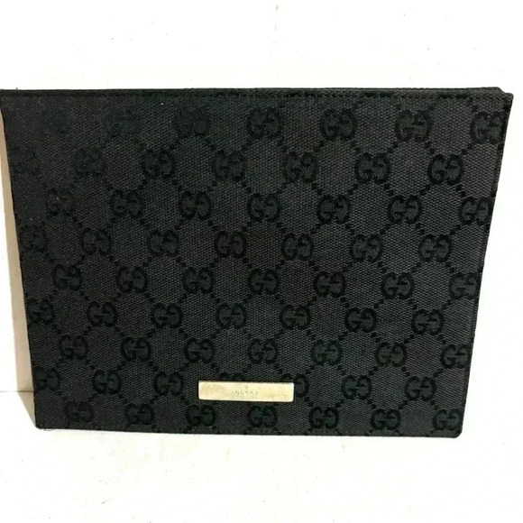 Gucci black canvas monogrammed photo picture frame - Picture 1 of 6